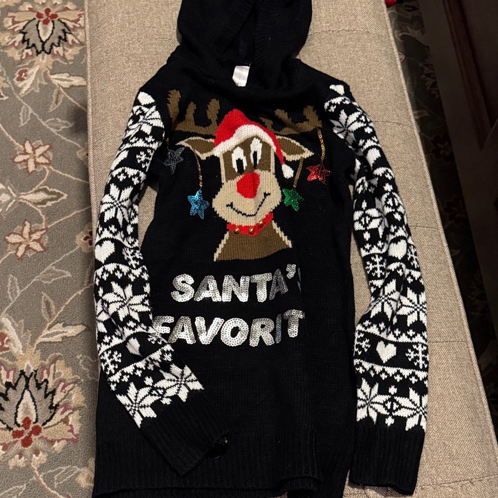 No Boundaries Black Santa's Favorite Christmas Sweater